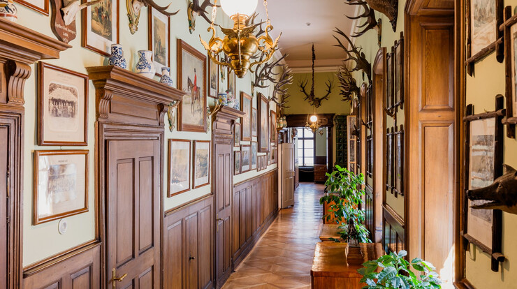 Zámek Slatiňany, lovecká chodba, foto NPÚ, nepodléhá CC